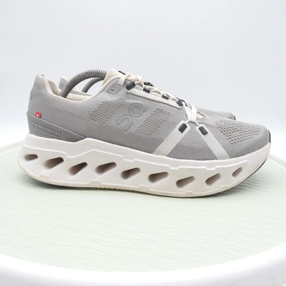 On Cloudsurfer Grey White Shoes Mens 10 CloudTec Phase Sneakers 3MD30090547
